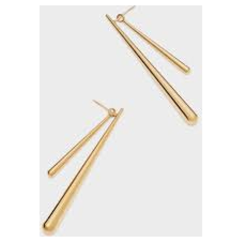 NALI Long two element earrings gold